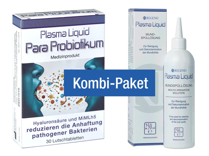 Kombi-Paket: Plasma Liquid Para-Probiotikum und Mundspüllösung