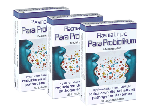 Sparpaket: 3x Plasma Liquid Para Probiotikum (3x30 Lutschtabletten)